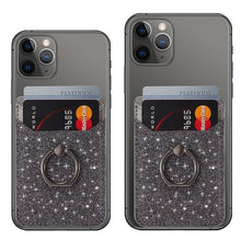 Load image into Gallery viewer, Leather Back Sticker Card Holder