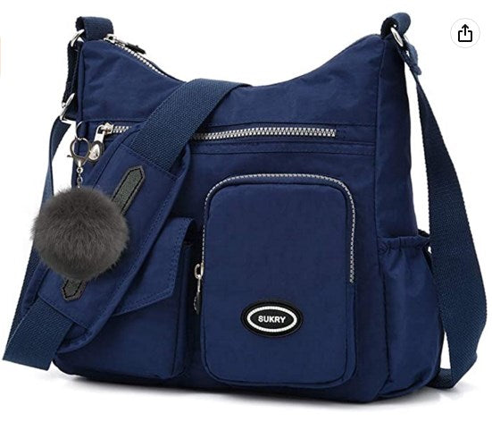Nylon Crossbody Bag for Women with Anti theft RFID Pocket, Waterproof Shoulder Bag Travel Purses and Handbag