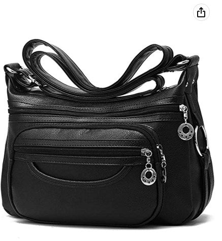 Women Crossbody Bag Leather Handbag Pocketbook Lightweight Shoulder Purse